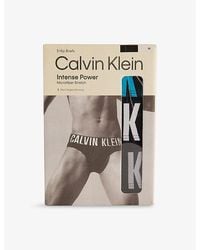 Calvin Klein - Intense Power Logo-Waist Pack Of Three Stretch-Jersey Briefs - Lyst