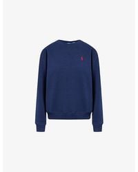 Polo Ralph Lauren - Logo-Embroidery Crewneck Cotton-Blend Jersey Sweatshirt - Lyst