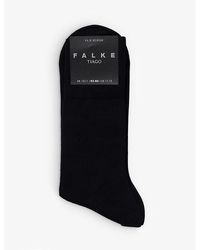 FALKE - Tiago Ribbed-edge Cotton-blend Socks - Lyst