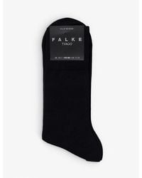 FALKE - Tiago Ribbed-Edge Cotton-Blend Socks - Lyst