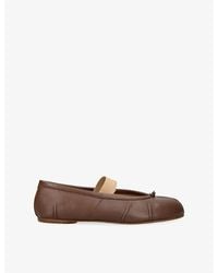 Maison Margiela - Tabi Leather Ballerina Flats - Lyst