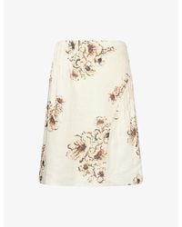 SIR. - Freja Floral-Pattern Linen Midi Skirt - Lyst