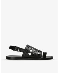 Alaïa - Vienne Cut-out Leather Sandals - Lyst