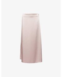 Weekend by Maxmara - Angelo Satin Midi Skirt - Lyst