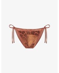 Agent Provocateur - Cayla Leopard-Print Bikini Bottoms - Lyst