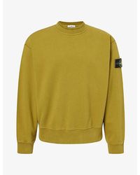 Stone Island - Brushed Compass-Badge Cotton-Fleece Sweatshirt - Lyst
