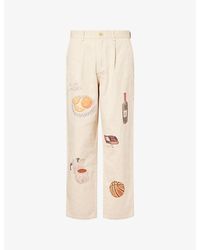 Les Deux - Romeo Pleated Wide-Leg Cotton Trousers - Lyst