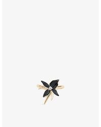 Shaun Leane - Orchid Sterling- - Vermeil And 0.05Ct Diamond Flower Ring - Lyst