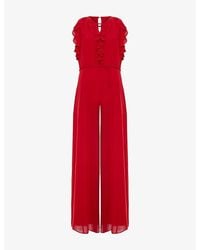 Phase Eight - Rachel Ruffle-Trim Tie-Waist Woven Jumpsuit - Lyst