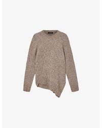 AllSaints - Lock Asymmetric-Hem Knitted Jumper - Lyst
