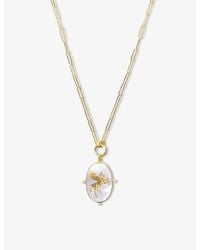 La Maison Du Couturier - Ece London The Pegasus Ii 22Ct Vermeil Mother Of Pearl And Zircon Necklace - Lyst