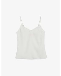 Ted Baker - Andreno Looped-trim V-neck Woven Cami Top - Lyst