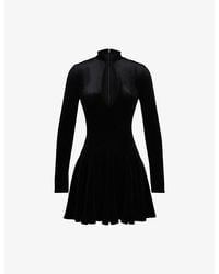 House Of Cb - Stella Cut-Out Stretch-Velvet Mini Dress - Lyst