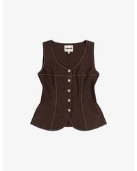 OMNES - Austen Sleeveless Linen-Blend Top - Lyst