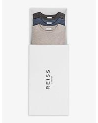 Reiss - Bless Crewneck Pack Of Three Cotton-Jersey T-Shirts - Lyst