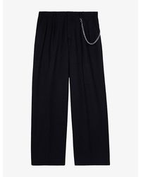 The Kooples - Regular-Fit Straight-Leg Wool-Blend Trousers - Lyst