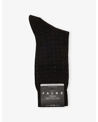FALKE - Tiago Dotted Line Cotton-Blend Socks - Lyst