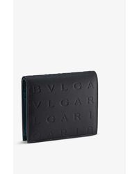 BVLGARI - Logo Infinitum Leather Bifold Wallet - Lyst