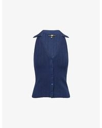 PAIGE - Noellia Ribbed Cotton-Blend Knitted Tank Top - Lyst