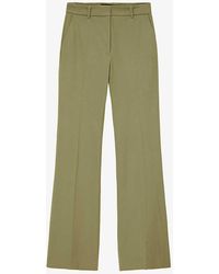 JOSEPH - Tafira Structured-waist Flared Mid-rise Stretch-woven Trousers - Lyst