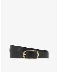 Reiss - Zeke Hinged-Buckle Leather Belt - Lyst