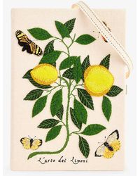 Olympia Le-Tan - Lemons And Butterflies Cotton-blend Clutch - Lyst