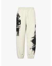 A_COLD_WALL* - Brushstroke Abstract-print Cotton-jersey jogging Bottoms X - Lyst