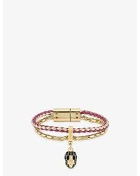 BVLGARI - Serpenti Forever Leather Bracelet - Lyst