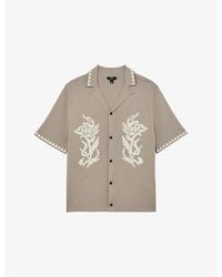 Reiss - Folia Embroidered Knitted Shirt - Lyst