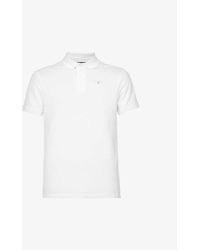 Barbour - Brand-embroidered Ribbed-trim Regular-fit Cotton-piqué Polo Shirt Xx - Lyst