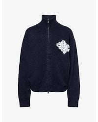 The Couture Club - Fluffy Funnel-Neck Zip Knit Jumper - Lyst