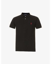 Polo Ralph Lauren - Short-Sleeved Logo-Embroidered Custom-Fit Cotton-Piqué Polo Shirt - Lyst