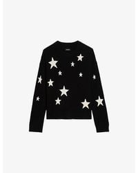 Zadig & Voltaire - Markuz Star-Print Cashmere Jumper - Lyst