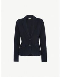 Whistles - Single-Breasted Slim-Fit Cotton-Jersey Jacket - Lyst