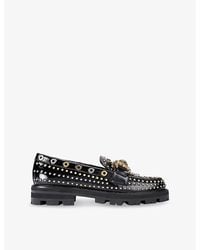 Kurt Geiger - Mansion Stud Leather Loafers - Lyst