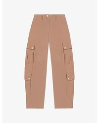 Maje - Pekkan Cargo-pocket Wide-leg Stretch-cotton Trousers - Lyst