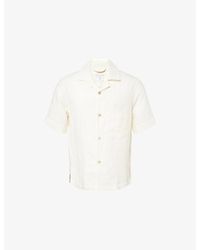 Eleventy - Patch-Pocket Short-Sleeve Linen Shirt - Lyst