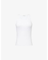 Vince - Scoop-Neck Stretch-Jersey Top - Lyst