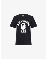 A Bathing Ape - Crystal-Embellished Logo-Print Cotton-Jersey T-Shirt - Lyst