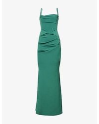 House Of Cb - Milena Sleeveless Stretch-Crepe Maxi Dress - Lyst
