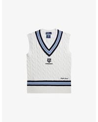 Polo Ralph Lauren - X Wimbledon Cricket Cable-Knit Cotton Vest - Lyst