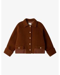 Sandro - Collared Short Wool Coat - Lyst