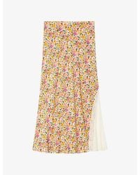 Zadig & Voltaire - Jayla Floral-Print Woven Midi Skirt - Lyst