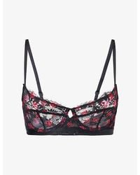 Lounge Underwear - Printed Entice Balcony Lace Bra - Lyst