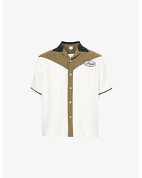 Rhude - Town Country Logo-Patch Woven Bowling Shirt - Lyst