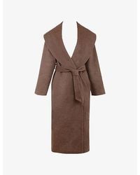 House Of Cb - Cocoon Draped-Shawl Wool-Blend Coat Xs (A-C Cup) - Lyst