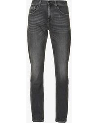 7 For All Mankind Slimmy Luxe Performance Slim-fit Jeans - Grey