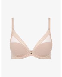 Chantelle - Romance Plunge Stretch-Lace T-Shirt Bra - Lyst