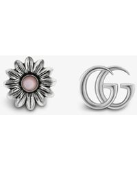 Gucci Sterling Silver Double G Charm Bracelet in Metallic | Lyst