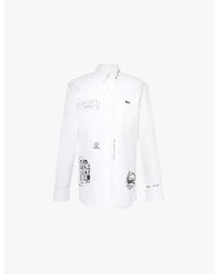 Lacoste - Fw24 Runway Embroidered Loose-Fit Cotton Shirt - Lyst